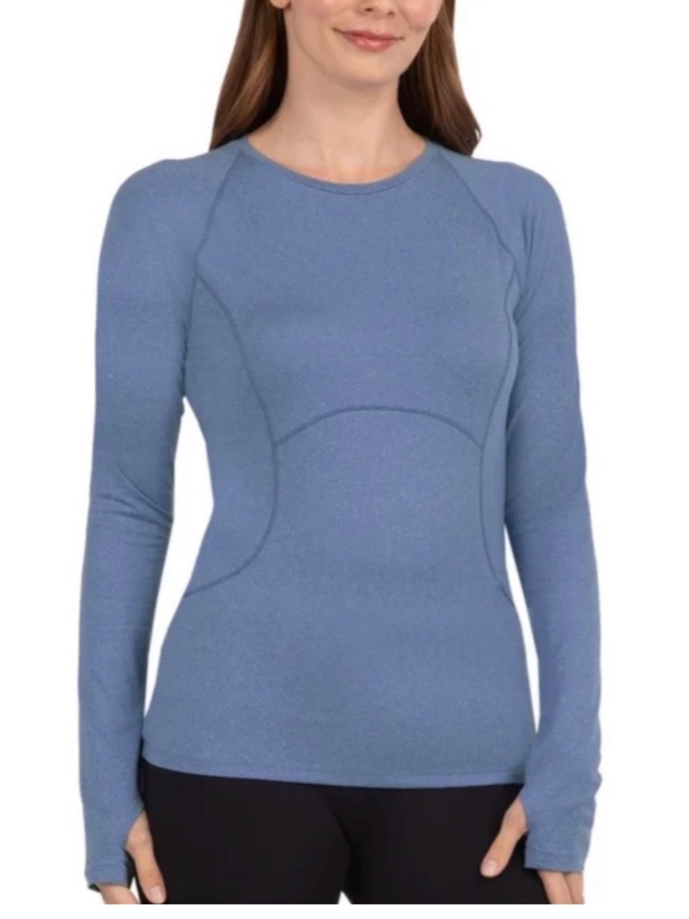 NEW 🦋 Spyder Long Sleeve Top in  Dusty Blue Heather